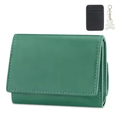 【新品】 [F.ZH] ミニ財布 メンズ レディース 三つ折り財布 本革 小さい財布 コンパクト 2つお札入れ 小銭入れ付 カード入れ ボタン型 大容量 小型 軽量 人気 多機能 おしゃれ メンズ プレゼント