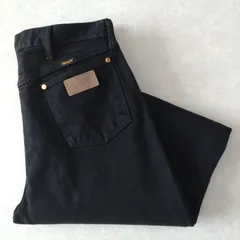 ■古着 Wrangler ラングラー ブラックジーンズ デニムパンツ 黒 実寸W34L30【L5718】