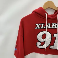 XLARGE エクストララージ TEAM PANELED HOODED SWEAT 101221012012 フーディー スウェット Mサイズ  レッド 赤 ストリート メンズ _247023