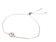 スワロフスキー　SWAROVSKI　1Pクリスタル　ラインストーン　ブレスレット　シルバーカラー　送料無料