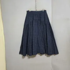 ブルーid シャカシャカ素材 ロング丈スカート 66 n3259