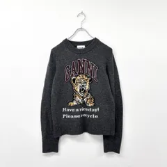24aw 2024 GANNI ガニー Graphic Wool Mix Tiger Crewneck グラフィック ウール ミックス タイガー クルーネック サイズ XXS 803-0110のサムネイル