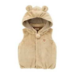 新品 [ミキハウス] ベスト 無地 くま うさぎ 日本製 男の子 女の子 ベビー キッズ 赤ちゃん ベビー服 子供服 43-5701-688 フリー(70-90cm) ベージュ