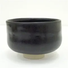 作家物　黒釉茶碗  茶道 抹茶 おしゃれ 抹茶茶碗 抹茶碗 和食器 レトロ 茶器 骨董 茶わん 茶会 茶の湯