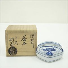 茶道具 京焼 御室窯造 染付 隅田川 香合 共箱 V 7962 - メルカリ