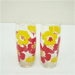 昭和レトロ　グラス2客  食器 おしゃれ かわいい コップ お酒 アンティーク カフェ 居酒屋 来客 普段使い レトロ 上品