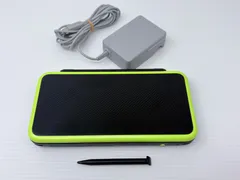 【画面美品・アダプタ付き】New ニンテンドー 2DS LL ブラック×ライム 本体