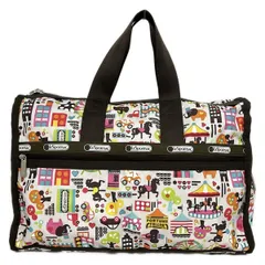 LESPORTSAC(レスポートサック) ハンドバッグ - アイボリー×ダークブラウン×マルチ ミニボストン