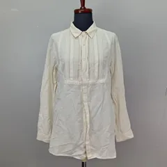 shuca　GLOBAL WORK　Mサイズ　ブラウス　長袖シャツ　綿麻混　ピンタック　グローバルワーク　シュカ　【0252】のサムネイル