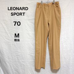 LEONARD SPORT ゴルフパンツ パステルイエロー 64 センタープレス