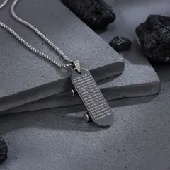 スケボー スケートボード ペンダント ネックレス メンズ B系 ヒップホップ  ポッキリ