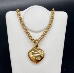 ネックレス Christian Dior（CD） クリスチャンディオール ハート ゴールド 39＋6cm 