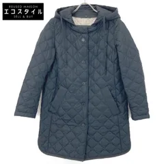 Max MaraWEEKEND マックスマーラウィークエンド 549104076 ﾌﾞﾗｯｸ×ﾍﾞｰｼﾞｭ ﾅｲﾛﾝ 裏地ﾛｺﾞ総柄 ﾌｰﾃﾞｯﾄﾞｷﾙﾃｨﾝｸﾞｺｰﾄ 36