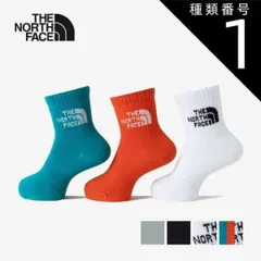 種類1：KW/JL ザ・ノース・フェイス THE NORTH FACE 靴下 キッズ 3足セット TNF ジャカード ロゴ 3P クルー ソックス NNJ82411 K J LOGO 3P CREW 消臭 白 黒 クルーソックス 子ども まとめ買い 子供 通園