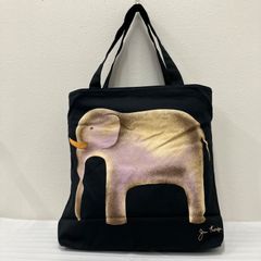 471　JIM THOMPSON　ジムトンプソン　トートバッグ　ハンドバッグ　ブラック　黒　レディース　メンズ　ユニセックス　大きめ　大容量　象　ぞう　ゾウ　エレファント