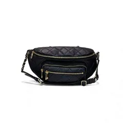 シャネル CHANEL バッグ ウエストポーチ ボディバッグ キャビアスキン メタリックブラック 黒 ゴールド ココマーク マトラッセ