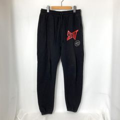 SAINT MICHAEL セントマイケル 24AW スウェットパンツ SM-YS8-0000-042 ロゴ コットン ストリート メンズ Mサイズ ブラック ボトム A16038◆