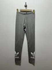 085 アディダス 3本線 レギンス グレー