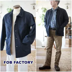 エフオービーファクトリー FOBFACTORY F2394 フレンチシャツジャケット FRENCH SHIRT JACKET　カバーオールのサムネイル