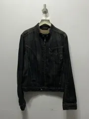 リーバイス ブラック デニム ライダース ジャケット L