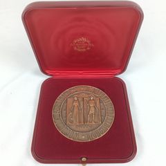 造幣局製 大正13年 東宮殿下御成婚記念 記念プレート 銅製 菊花紋章