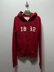 Abercrombie レッド 1892 フードジップアップ S