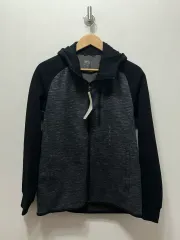 ユニクロ ブラック/グレー フード ジップアップ 新品 L