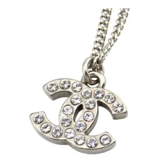 シャネル ココマーク ラインストーン ネックレス メタル ストラス ユニセックス CHANEL【中古】 【アパレル・小物】