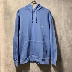 Champion C3-Y136 Logo Hoodie Blue sizeXXL ロゴ刺繍パーカー フーディ チャンピオン