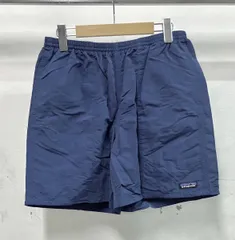 Patagonia パタゴニア ハーフ綿パン バギーズロング 7インチ アウトドア ロゴ サイズM ネイビー ニカラグア製 ナイロン ポリエステル