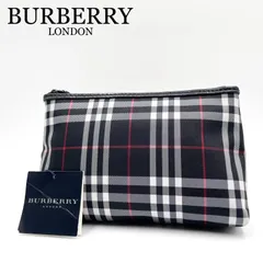 タグ付き未使用✨BURBERRY LONDON バーバリーロンドン　コスメポーチ　小物入れ　ノバチェック　イタリア製　ネイビー　紺