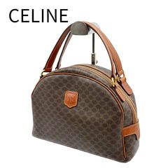 CELINE ミニ ハンドバッグ マカダム柄 総柄 トリオンフ ドーム型 自立 