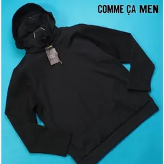 新品展示品定価3万円 COMME CA MEN コムサメン ダウンファブリック ハーフジップパーカL黒(05) 40CM14-B1のサムネイル