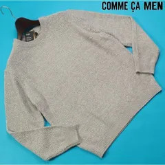 新品展示品定価1.9万円 COMME CA MEN コムサメン メランジ クルーネックニットM薄灰(03) 34KM17-B1のサムネイル