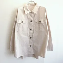 美品✨ グレイル GRL シャツ ジャケット 大きめ ゆったり オーバーサイズ ビッグシルエット コットン100 綿 ベージュ ナチュラル シンプル 羽織り ライト アウター 体型カバー 大人 カジュアル