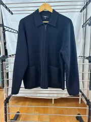 UNIQLO U ニットフルジップアップジャケット ネイビー M