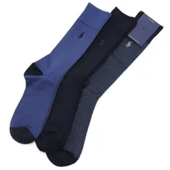 POLO RALPH LAUREN 8612PK-NAVY ビジネスソックス メンズ 並行輸入品