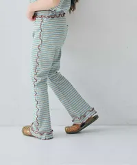 p.premier 先染めボーダーワッフルメロウパンツ　p220036