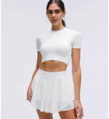 lululemon ルルレモン クルーネック クロップド Tシャツ Sサイズ