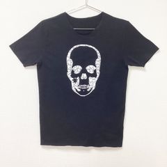 新品未使用 スカルプリント 半袖Tシャツ ブラック XS - メルカリ