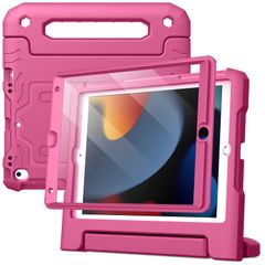[수량 한정] 케이스 (9/8/7 세대, 2021/2020/2019) 10.2 인치 액정 보호 필름 부착 내충격 iPad 풀 바디 핸들 스탠드 어린이용 태블릿 보호 커버 JETech (프램)
