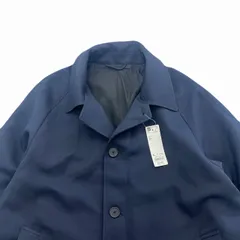 ジーユー バルマカーンコート メンズ XLサイズ ネイビー タグ付き 未使用品 濃紺 大き目 ゆるだぼ ステンカラーコート