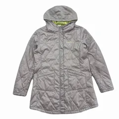 アディダス キルティングジャケット 中綿入り レディース Lサイズ ベージュ ナイロンジャケット  合わせやすい シンプル