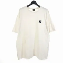 ステューシー STUSSY ワンポイント 刺繡ロゴ Tシャツ カットソー 半袖 XL 白 ホワイト