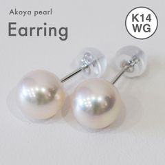 K10 WG ピアス アコヤパール ダイヤモンド 透かし アンティーク調 美品 