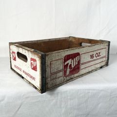 1970s USA vintage】7UP セブンアップ 木箱 ウッドクレート - メルカリ