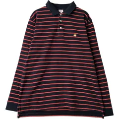 古着 ブルックスブラザーズ Brooks Brothers 346 ボーダー柄 長袖 ポロシャツ メンズXL相当/eaa619251