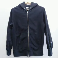 Champion チャンピオン リバースウィーブ フルジップ パーカー フーディー サイズM 黒 コットン100% 中国製 universalジップ ダブルジップ 目無し ブラック 古着