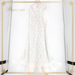6753☆チャコット☆L オフ白 レース スタンダードドレス 社交ダンス