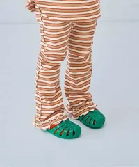 先染めボーダーワッフルメロウパンツ リンク セットアップ可　アイボリー　p.premier P220036